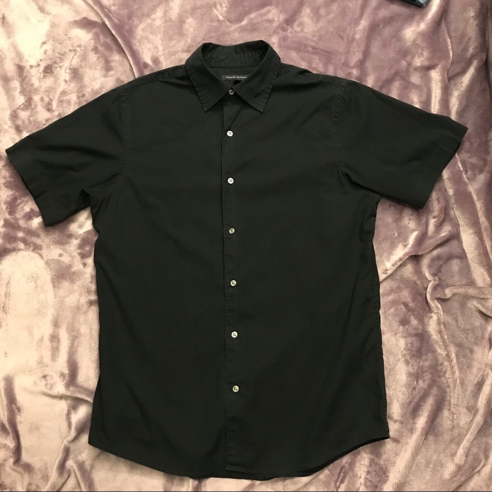 Banana Republic short sleeve stretch button down